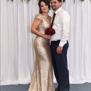 Gold formal dress
